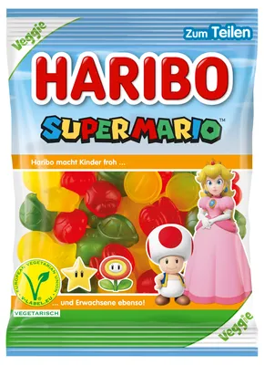 Immagine prodotto di Haribo Super Mario Edizione Super Speciale Caramelle gommose alla frutta Veggie 175 g