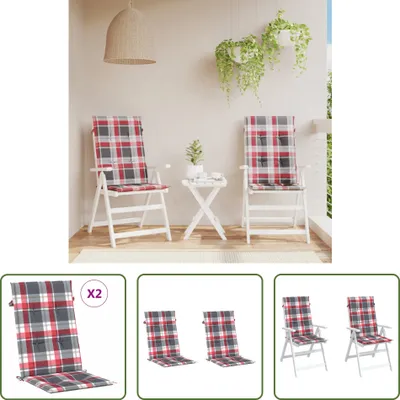 Obrázek produktu pro The Living Store polštáře na zahradní židle s vysokým opěradlem 2 ks 120x50x3 cm látka