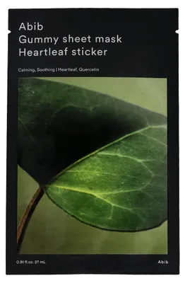 Image de Abib Gummy Sheet Mask Heartleaf Sticker 27 ml