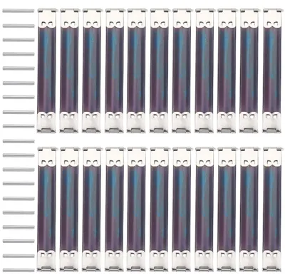 20 Metall-Flexrahmen 4,33 cm silber für Taschen & Geldbörsen