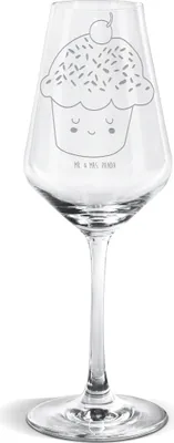 Produktbild von Mr. & Mrs. Panda Weinglas Cupcake - Transparent - Geschenk, Weißweinkelch, Küche Deko, Weißwein Kelch, Muffin, Lustige Sprüche, Motivation, Wunder, Cupcakes, Glas, wein