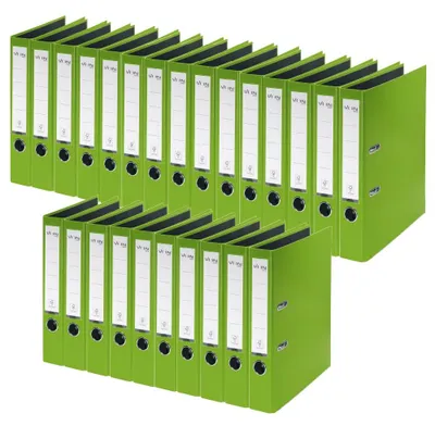 Produktbild von VON Leitz Ordner A4, 25er Pack, Karton mit Kunststoffeinband, 50 mm Rückenbreite