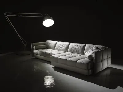 Produktbild von Designer Ledersofa Ecksofa Polster Eck Couch Sitz Eck L Form Garnitur Sofa Neu