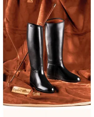 Produktbild von EQUITHÈME Riding Stiefel Reiterstiefel, Farbe:Schwarz, Größe:40 Wade M