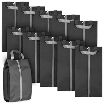 Image de Sac de voyage pour chaussures avec fermeture à glissière et poignée, lot de 10