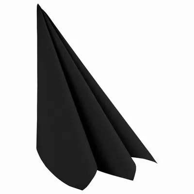 Produktbild von 100x Servietten Airlaid 40x40cm 1/4 -Falz stoffähnlich hochwertig schwarz