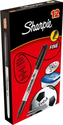 Produktbild von Sharpie Permanent Marker | Marker Stifte mit feiner Spitze | schwarz | 12er Set