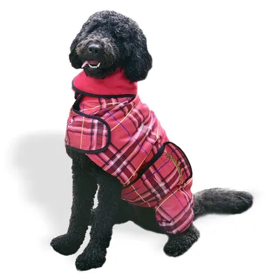 Image de Peignoir pour chien, microfibre, taille M, rouge