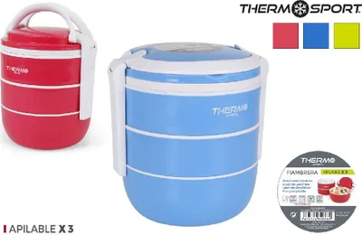 Produktbild von Lunchbox-Set Quttin Stapelbar Thermal (3 uds) (18 x 15,5 x 19 cm)