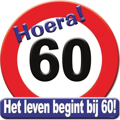 Produktbild von Paperdreams Kronenschild-Verkehrsschild – 60 Jahre