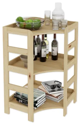 Immagine prodotto di Libreria in legno con 3 ripiani regolabili in pino