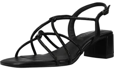 Produktbild von Tamaris Damen Sandalette Strass Karree Metallic Optik 1-28236-42, Größe:38 EU, Farbe:Schwarz