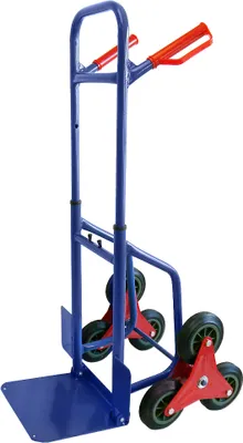 Produktbild von Grafner Treppensteiger Sackkarre klappbar, Belastbarkeit 200kg, sternförmige Räder, solide Stahl-Ausführung, Treppen Sackkare Bordstein Umzug