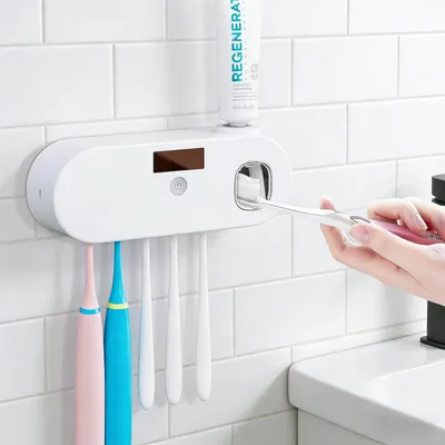 Produktbild von UV Zahnbürstenhalter Sterilisator Elektrische Zahnbürstenhalter mit Zahnpastaspe
