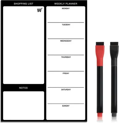 Produktbild von Famanu Magnetboard - Multifunktional für Wochenplanung - Schwarz