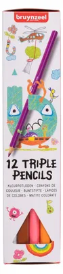 Obrázek produktu pro bruynzeel Dreikant-Buntstift TRIPLE COLOUR 12er Kartonetui