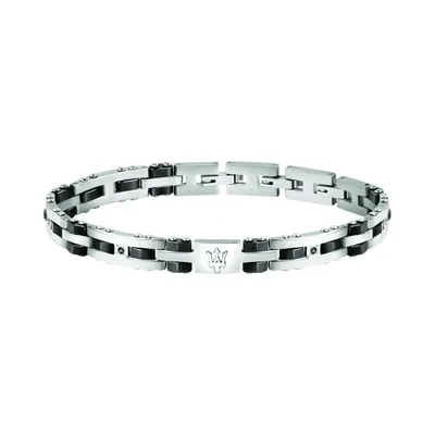 Produktbild von MASERATI BRACELET BLK CERAMIC STONE 100% Edelstahl silber