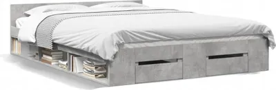 Obrázek produktu pro vidaXL Rám postele se zásuvkami betonově šedý 160x200 cm materiál na bázi dřeva