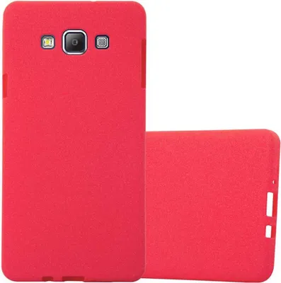 Produktbild von Cadorabo Schutzhülle für Samsung Galaxy A7 2015 Hülle in Rot Handyhülle TPU Etui Cover Case