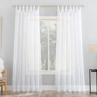 Obrázek produktu pro Transparentní záclonový panel s poutky nahoře, bílý, 59 x 84 palců