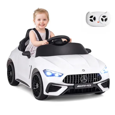 Produktbild von COSTWAY 12V Kinder Elektroauto, Mercedes-AMG Kinderauto mit LED, 2,4G-Fernbedienung, Musik & Hupe, Elektroauto bis 25kg, Kinderfahrzeug für Kinder 3+