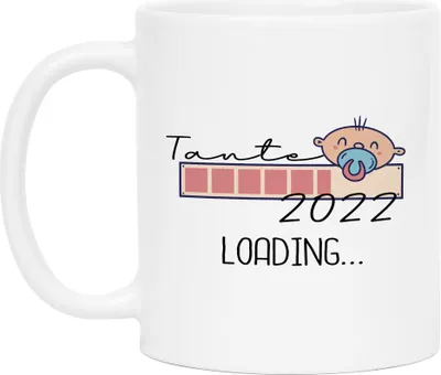 Produktbild von Tante Loading 2022 Tasse für werdende Tanten zur Geburt Nichte Neffe Babynews Ich werde Tante Geschenk Tasse