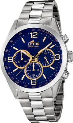 Image de Lotus en acier inoxydable pour hommes montre 18152/6 bracelet à quartz argent D2UL18152/6