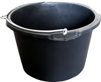 Produktbild von Bau-Kübel 40,0 l, Ø 50,5 cm, mit Bügel, 'Profi', schwarz, Skalierung