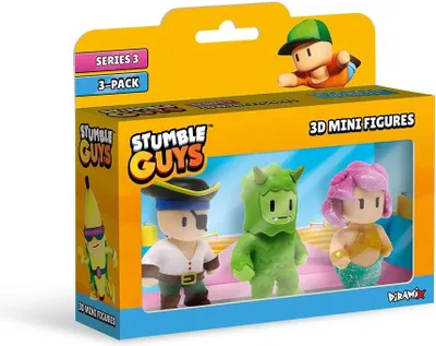 Produktbild von Panini Stumble Guys Figuren Serie 3 3 Einheiten Gelb  Gelb One Size