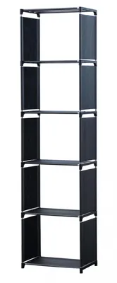 Image de HerzbergÉtagère polyvalente et support de rangement à 5 niveaux - 42 x 153 cm Noir