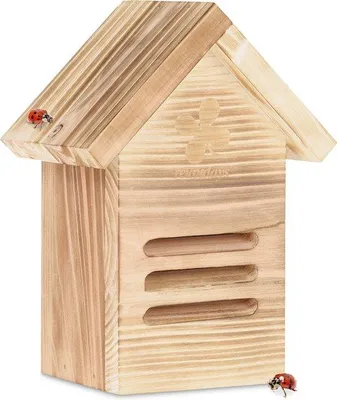 Produktbild von Famanu Insektenhotel für den Garten - Hängend - Holz - Natürlich Braun