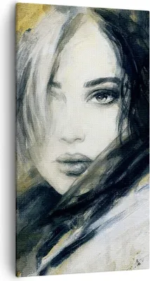 Produktbild von Bild auf Leinwand - Leinwandbild - Frau Gesicht Lippen - 55x100cm - Wand Bild - Wanddeko - Leinwanddruck - Bilder - Kunstdruck - Wanddekoration - Leinwand bilder - Wandkunst - PA55x100-4053
