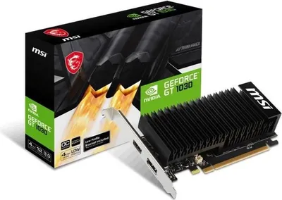 Immagine prodotto di Scheda grafica - MSI - GeForce GT 1030 - 4 GB GDDR4 - PCI Express 3.0 - Raffreddamento attivo