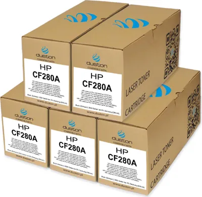 Obrázok produktu pre 5x CF280A, 80A Tonerová tlačová kazeta čiernej farby kompatibilná s HP LaserJet Pro 400 M401 M425