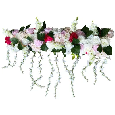 Image de Fleurs artificielles de mariage pour la chambre Aesthetic fausses roses décor mur salon