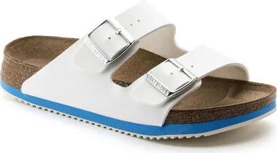 A single Birkenstock Arizona sandal is shown from a diagonal angle against a white background.