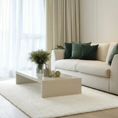 Imagen del producto de Alfombra de pelo alto PASSUA, modelo Leighton, rectangular, 110 x 310 cm, color crema