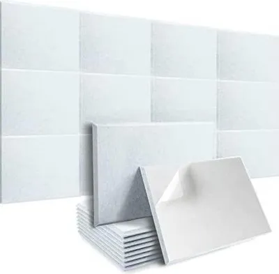 Produktbild von Famanu Schallschutzplatten Selbstklebend - Hochwertige Akustikplatten - Weiß