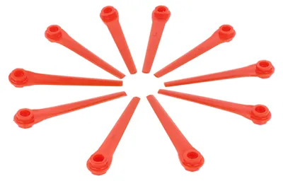 Produktbild von vhbw 10x Ersatz-Messer Ersatz für Gardena 05368-20, RotorCut 5368-20, 4078500536806 für Rasentrimmer - Ersatzklinge Rot, Kunststoff