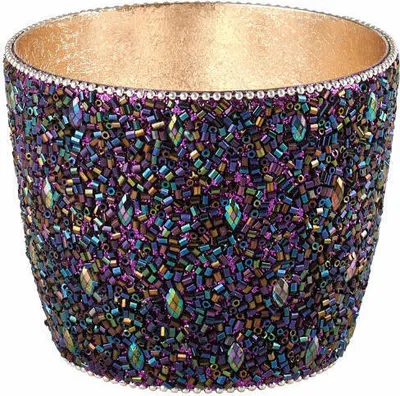 Image de Gift Company Madras Perles M, photophore, porte-bougie, fer / verre, violet, 10.5 cm, 1074604014