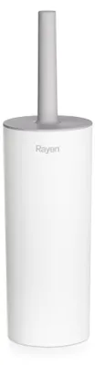 Image de Brosse WC blanche avec couvercle - Rayen