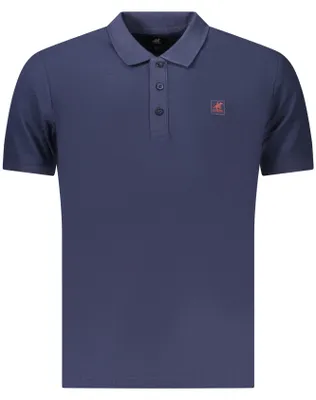 Produktbild von Elegantes Herren-Kurzarmhemd Blau mit Applikation und Logo