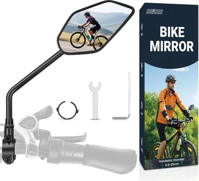 Image de Coicer Miroir vélo extra large surface miroir verre véritable résistant aux chocs pour guidon e-bike Mirror Accessories