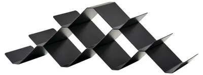 Weinregal für 9 Flaschen, 51,3x20x16,9 cm, Schwarz, Stahl