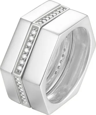 Produktbild von Joop Damen Ring Silber Zirkonia Edged JPRG90778A, Ringgröße:55 (17.5 mm Ø)