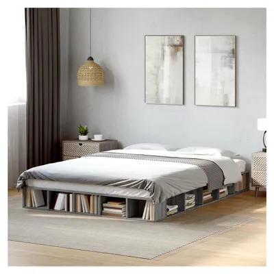 Produktbild von Bettgestell Grau Sonoma 140x200 cm Holzwerkstoff