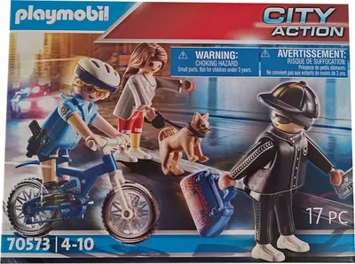 Produktbild von PLAYMOBIL City Action 70573 Polizei-Fahrrad: Verfolgung des Taschendiebs
