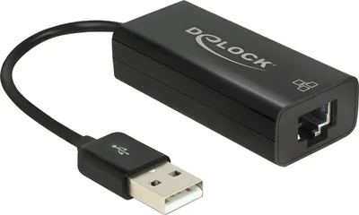 Produktbild von Delock Adapter USB 2.0 > LAN 10/100 Mb/s - Netzwerkadapter - USB 2.0 - 10/100 Ethernet
