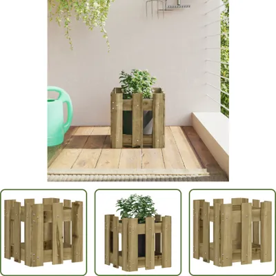 Produktbild von The Living Store Pflanzkübel Latten-Design 30x30x30 cm Kiefernholz Imprägniert