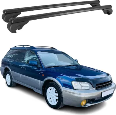 Produktbild von Dachträger für Subaru Legacy Kombi 1998-2003 Gepäckträger Aluminium Schwarz 2x